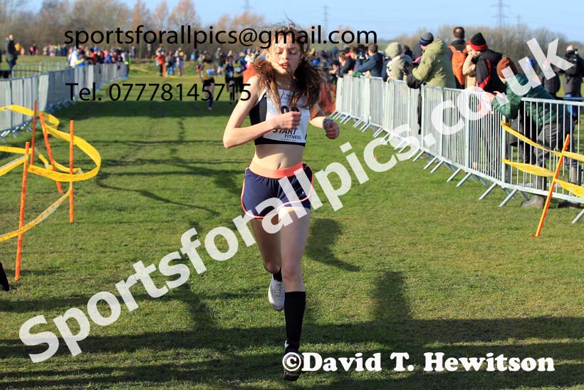Girls under-13s 2022 Northern Cross Country Champs., Pontefract. Photo: David T. Hewitson/Sports for All Pics